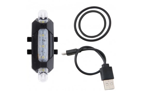 LAMPA ROWEROWA PRZÓD biała dioda LED 50lm USB (BC-TL5411)